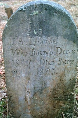 John A. Louton Grave Stone
